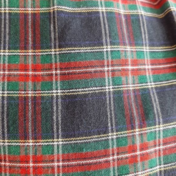 Vintage Winnie The Pooh Plaid Dress Girls 5 Bishop Eyelet Lace Collar Prarie USA - Picture 5 of 6